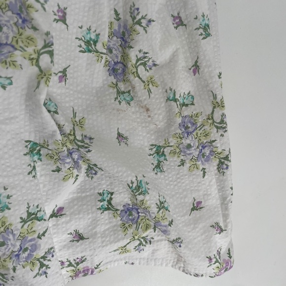 Janie and Jack Girls Floral Spring Dress Purple Blue White Square Neck 7 - Picture 3 of 5